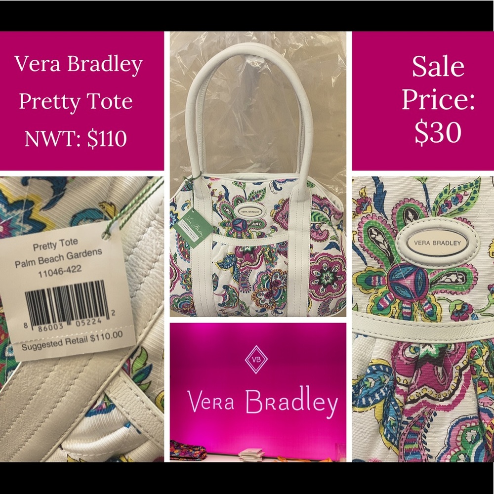 NWT: Vera Bradly | Pretty Tote | Palm Beach Tote